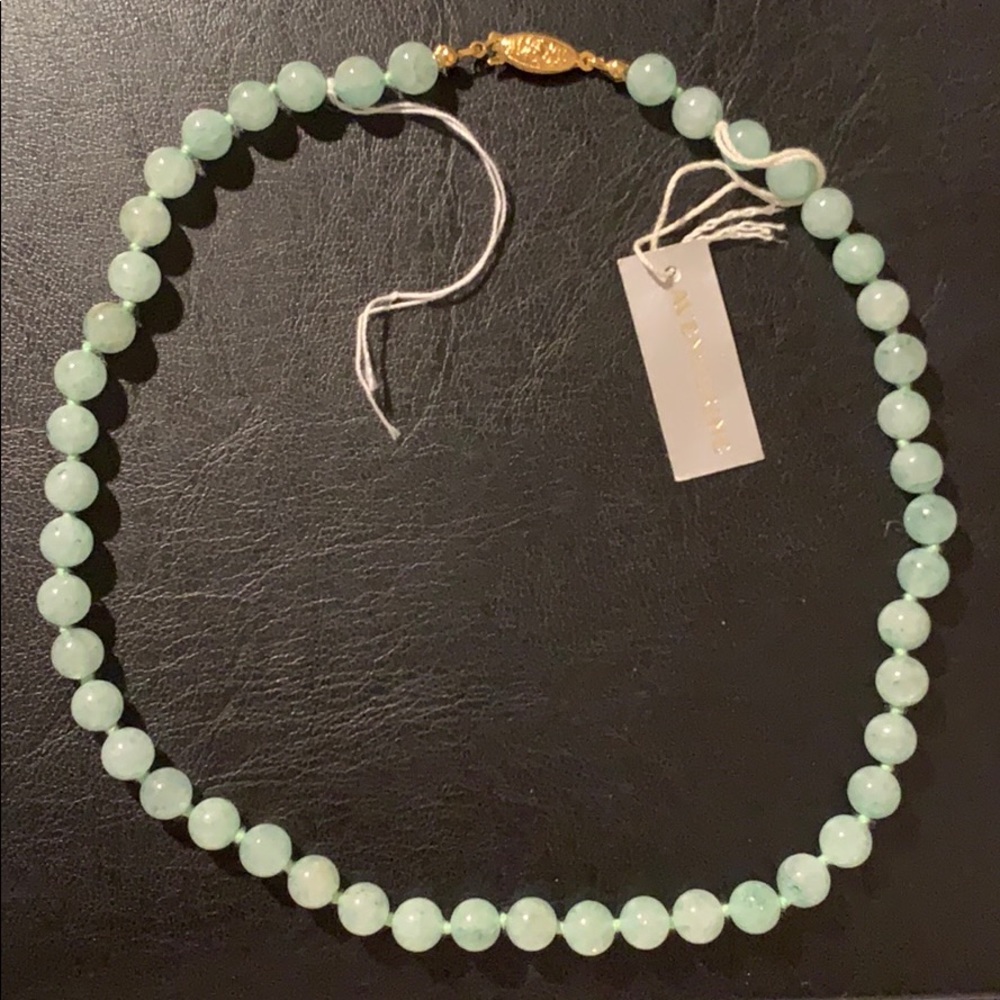 Semi-precious jade bead necklace